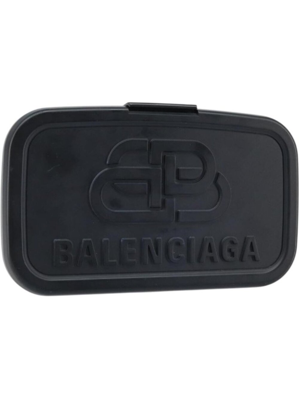 BALENCIAGA Lunch box Clutch Bag plastic Black 638209